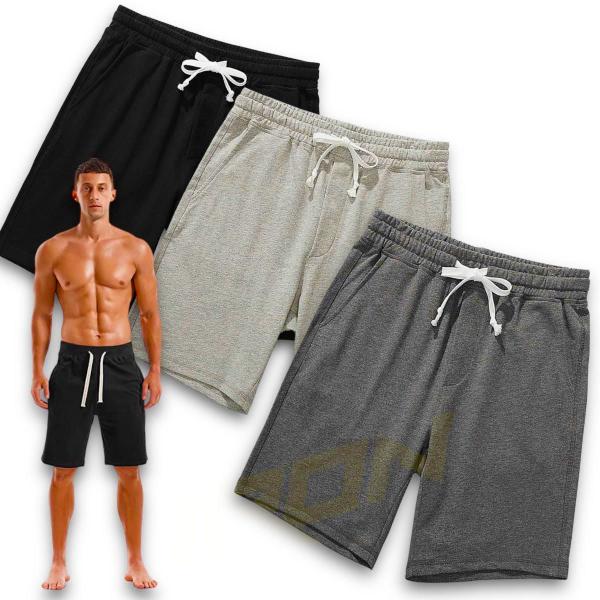 Bermuda Shorts Masculina Academia Corrida Treino Moletom MOLETINHO - IRON Imagem de Bermuda Shorts Masculina Academia Corrida Treino Moletom MOLETINHO