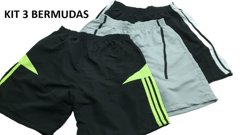 Imagem de Bermuda Shorts Masculinos Tactel Tam. 38 ao 44 - Academia, Esporte, Praia e Lazer