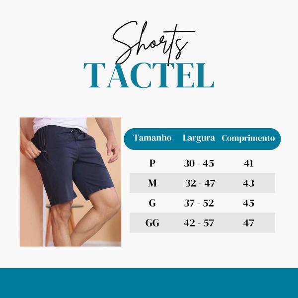 Imagem de Bermuda Tactel Masculina Elástico lisa Shorts  Academia