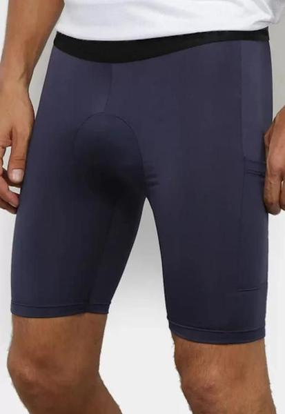 Imagem de Bermuda Térmica Ciclismo Compressão Cueca Boxer com Bolso Bike Segunda Pele