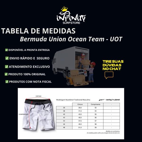 Imagem de Bermuda Uot Masculina Boardshort Wax Praia-Bordada 0153