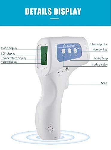 Imagem de Berrcom No-Contact Infravermelho Testa Termômetro Baby Fever Check Termômetro 4 em 1 Multi Fever Alarm Memory Recall para Crianças Adulto Infantil (3 pacote)