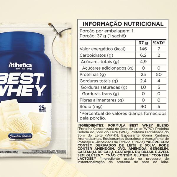 Imagem de Best Whey Atlhetica Nutrition (900g) Chocolate Branco