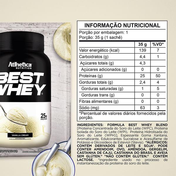 Imagem de Best Whey Atlhetica Nutrition (900g) Vanilla Cream