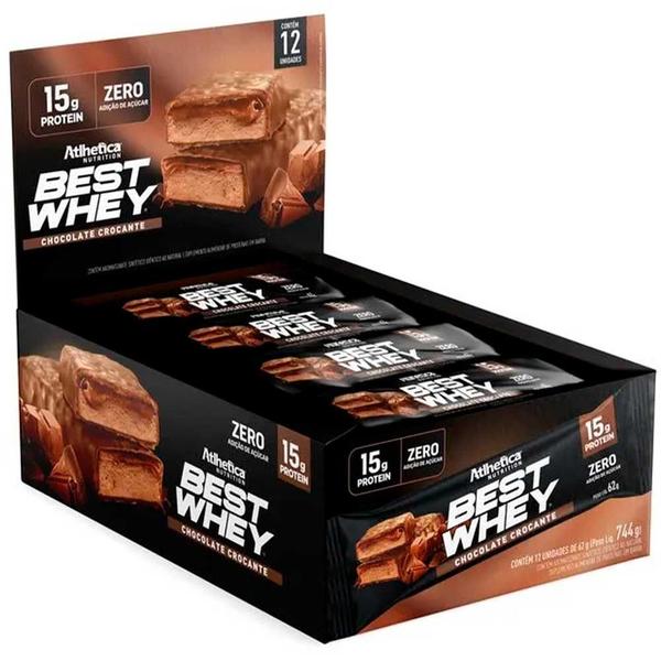 Imagem de Best Whey Bar 15g Protein - Caixa com 12 un 62g cada - Atlhetica Nutrition