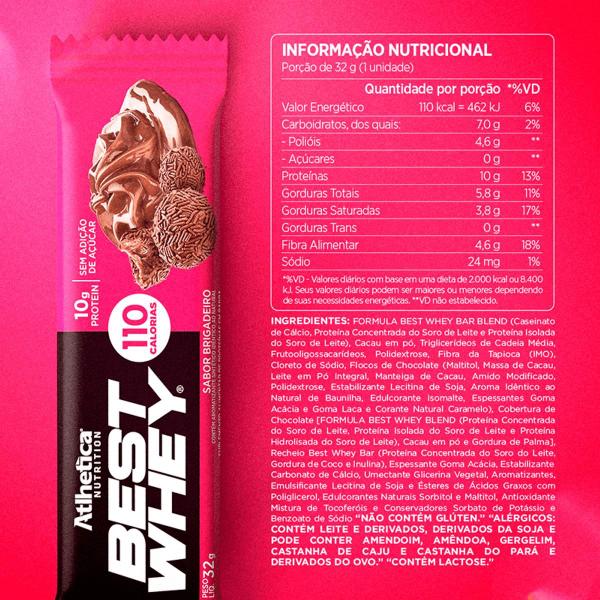 Imagem de Best Whey Bar 32g C/12 Atlhetitca Nutrition