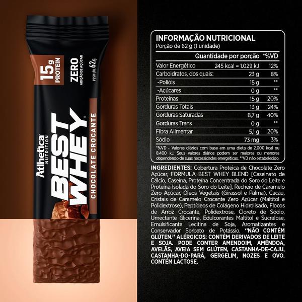 Imagem de Best Whey Bar Zero Atlhetica Nutrition Chocolate