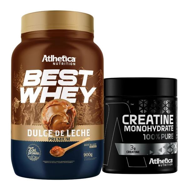 Best Whey Isolado Hidro 3W Doce Leite 900g Creatina Atletica - Atlhetica Nutrition Imagem de Best Whey Isolado Hidro 3W Doce Leite 900g Creatina Atletica
