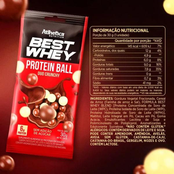 Imagem de Best Whey Protein Ball Delicioso e proteico Snack 4X 30g