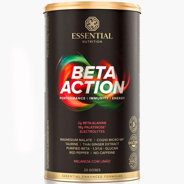 Imagem de Beta Action Melancia com Limao - (630g) - Pre Treino Sem Cafeína - Essential Nutrition