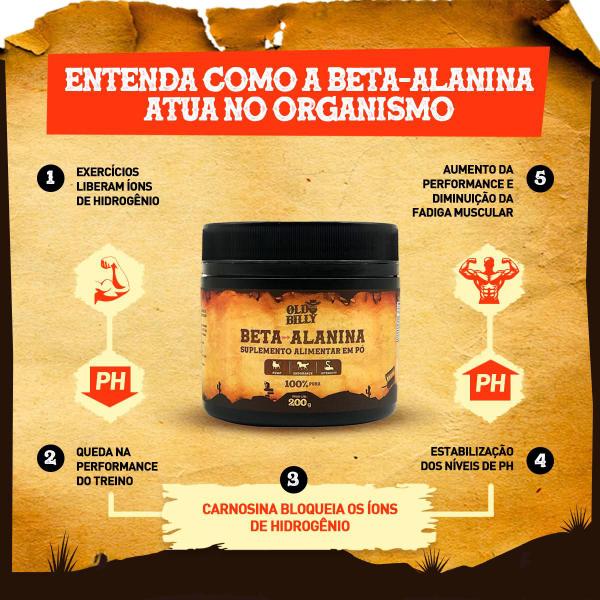 Imagem de Beta-Alanina Old Billy 100% Pura 200g