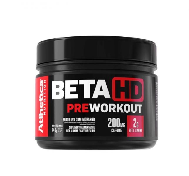 Beta HD Pre Workout (240g) - Sabor: Uva com Morango - Atlhetica Nutrition Imagem de Beta HD Pre Workout (240g) - Sabor: Uva com Morango