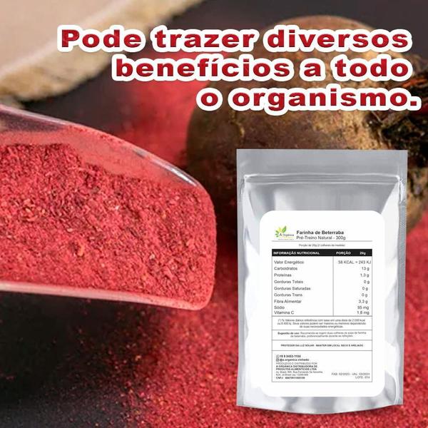 Imagem de Beterraba em Pó Orgânica 300g - Pré Treino Natural