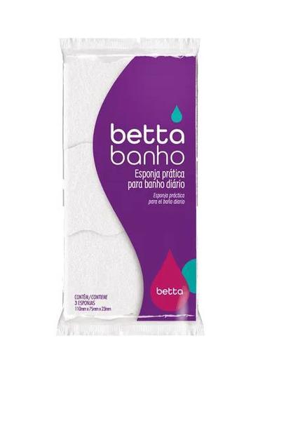 Imagem de Betta Banho Esponja Prática para Banho Diário com 3UN