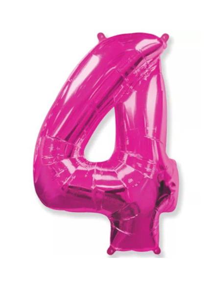 Imagem de Bexiga Balão Metalizado 16 Polegadas 40cm Rosa Número 4