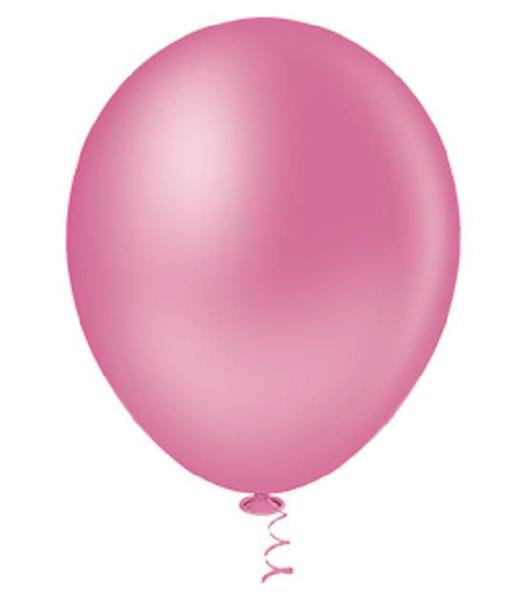 Imagem de Bexiga Balões Liso Redondo Nº 16 Rosa Forte - 12 Unid