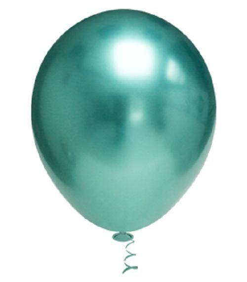 Imagem de Bexiga Balões Metalizado Platino Nº 10 Verde - 25 Unid