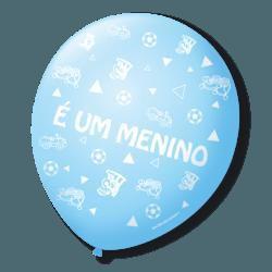 Imagem de Bexiga Balões Tema Nº 9 Chá De Bebê Menino Azul - 25 Unid