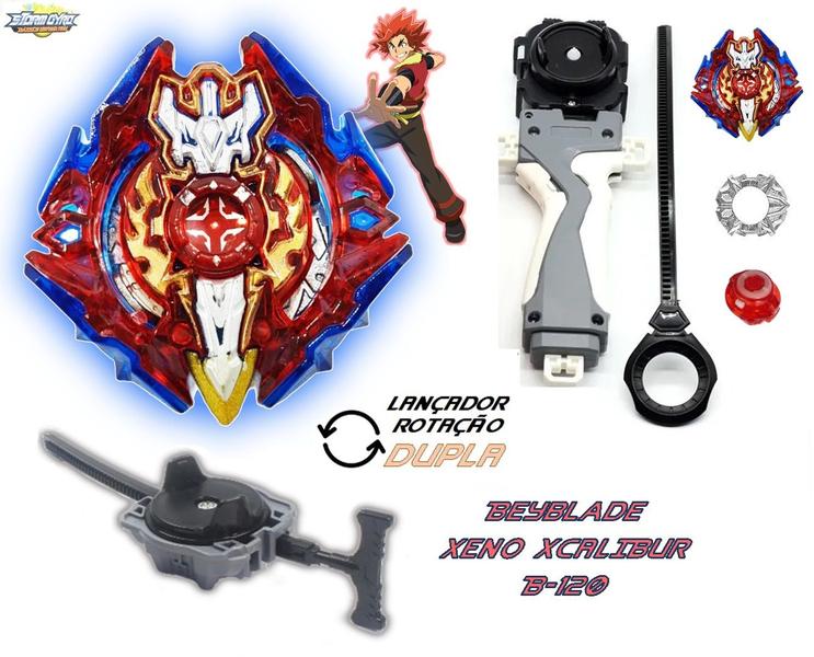 Imagem de Beyblade Burst C/ 2 Lançador Grip Xcalius X2 Beyblader Xander