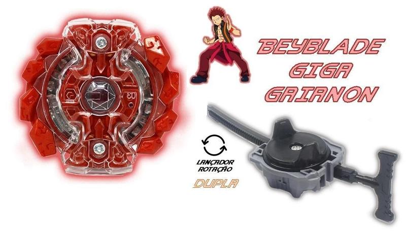 Imagem de Beyblade Burst C/Lançador Giga Gaianon Beyblader Gou Shagake