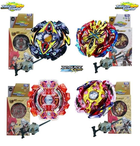 Beyblade Burst + Lançador Vários Modelos Disponiveis - Tornado Gyro Imagem de Beyblade Burst + Lançador Vários Modelos Disponiveis