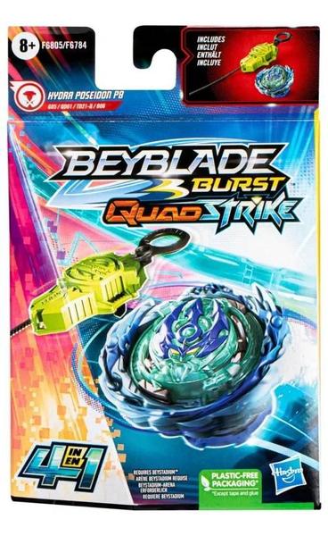 Imagem de Beyblade Burst Quadstrike Hydra Poseidon P8 - Hasbro Cor AzuL