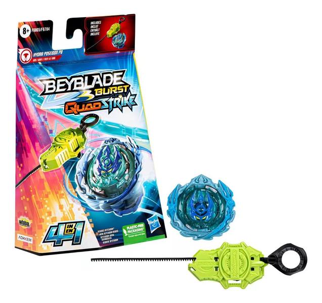 Imagem de Beyblade Burst Quadstrike Hydra Poseidon P8 - Hasbro Cor AzuL