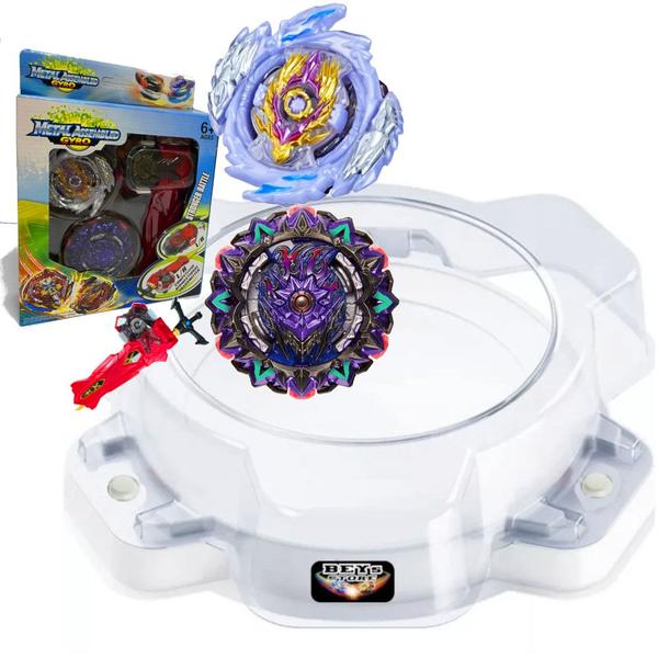 Imagem de Beyblade Combo Metal Gyro B168 Vs B169 + Standard Branca