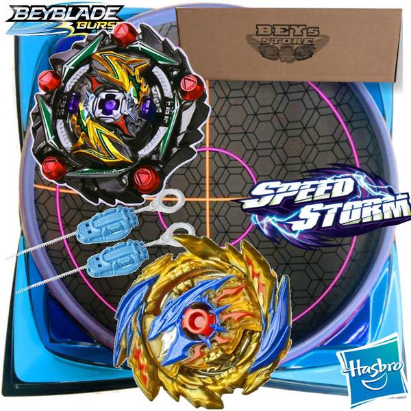 Imagem de Beyblade Curse Satomb S6 + Super Hyperion H6 + Arena Batalha - Hasbro