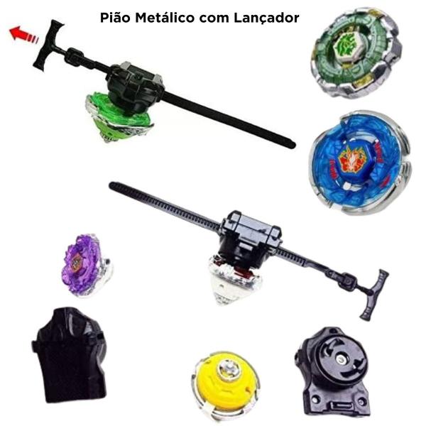 Imagem de Beyblade Pião Lançador Com Luz Brinquedo De Metal Giratório