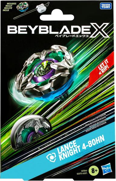 Imagem de Beyblade X Lance Knight 4-80HN Kit Inicial com pião e lançador Hasbro G0184