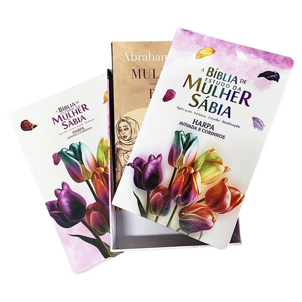 Imagem de Bíblia da Mulher Sábia  Edição Especial Mulheres da Bíblia  Tulipas Aquarela