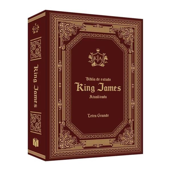 Imagem de Bíblia de Estudo King James Atualizada LT GD Capa Dura Vinho