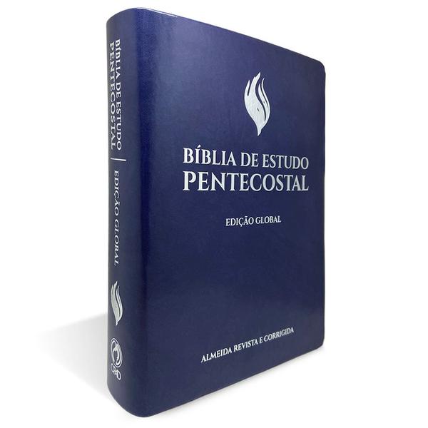 Imagem de Biblia De Estudo Pentecostal Grande Azul Edição Global