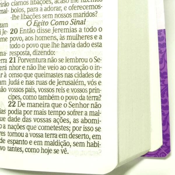 Imagem de Biblia delicada mulher delicada laminada lilas sc kt