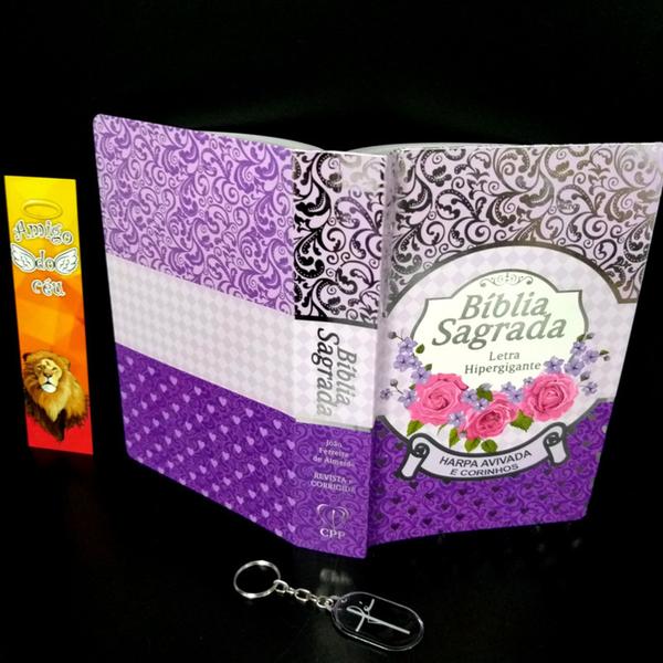 Imagem de Biblia delicada mulher delicada laminada lilas sc kt