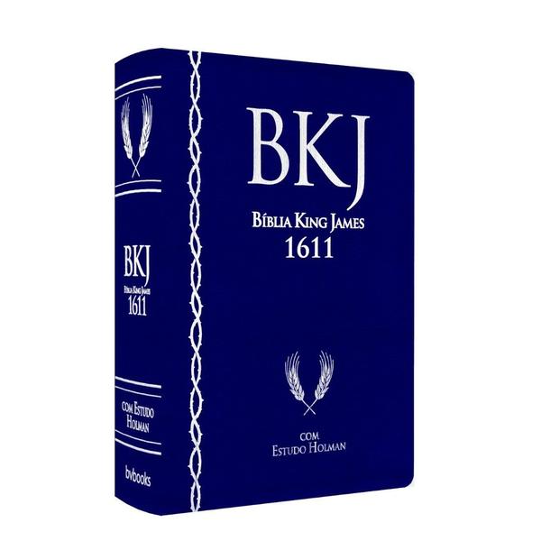 Imagem de Biblia King James 1611 - Com Estudo Holman - Azul - BV BOOKS 