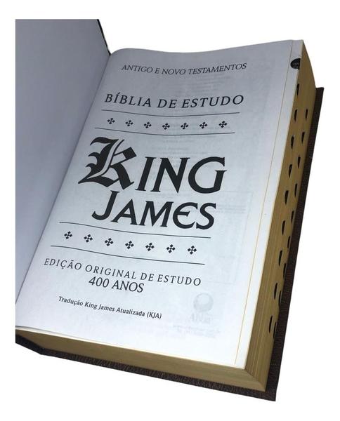 Imagem de Bíblia King James Let. Hiper Gr. Atualizada ESTUDO Kja Capa LUXO