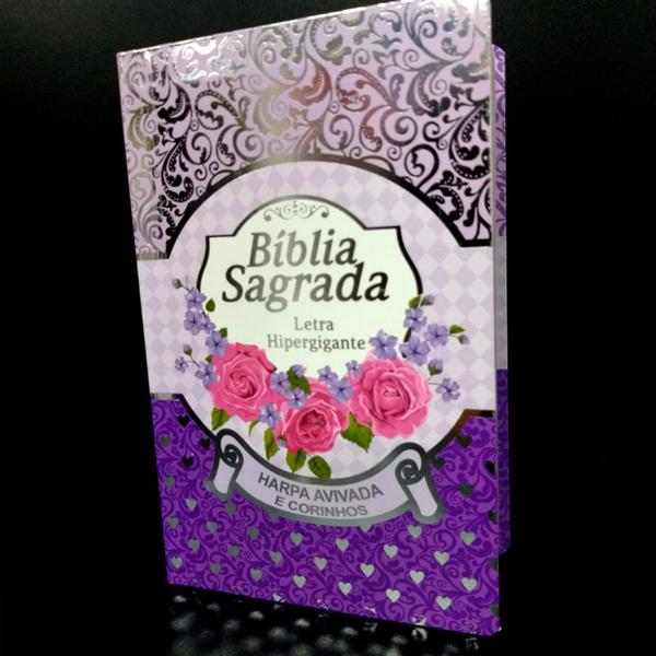 Imagem de Bíblia sagrada capa brilhante novidade laminada lilas sc sk