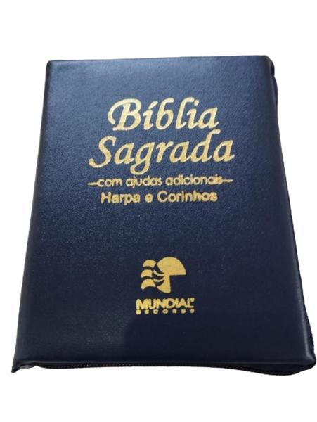 Imagem de Bíblia Sagrada Com Ajuda Adicionais, harpa e  C/ziper - carteira