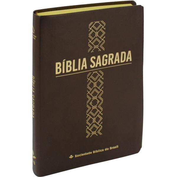 Imagem de Bíblia Sagrada NAA  Letra Normal  Índice  Marrom Cruz