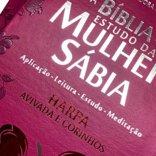 Imagem de Bíblia Sagrada Pentecostal Estudo Mulher Sábia Letra Grande Harpa Corinhos Pastora