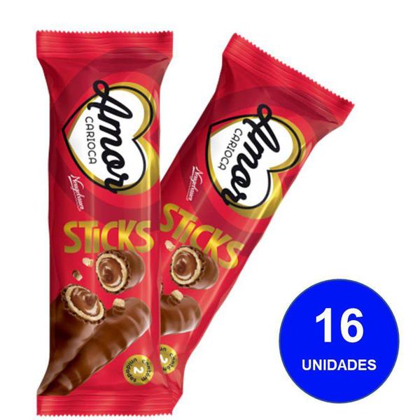 Bibs Sticks Amor Carioca 32g 16un Imagem de Bibs Sticks Amor Carioca 32g 16un