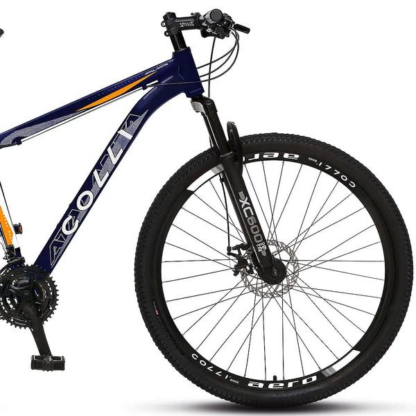 Imagem de Bic. Colli ATALANTA Aluminio A.29 F.disco KIT Shimano 21M - 531-06D  Azul Metálico