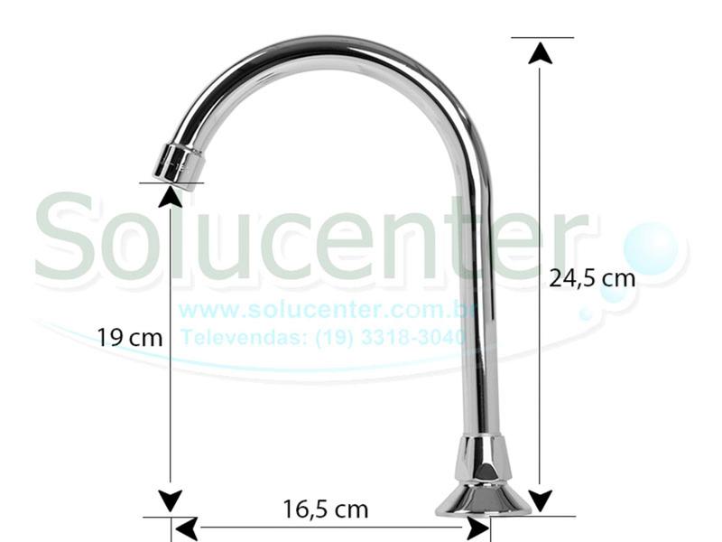 Imagem de Bica Acionador Pedal Clínica Inox não Oxida/Amarela Proflux