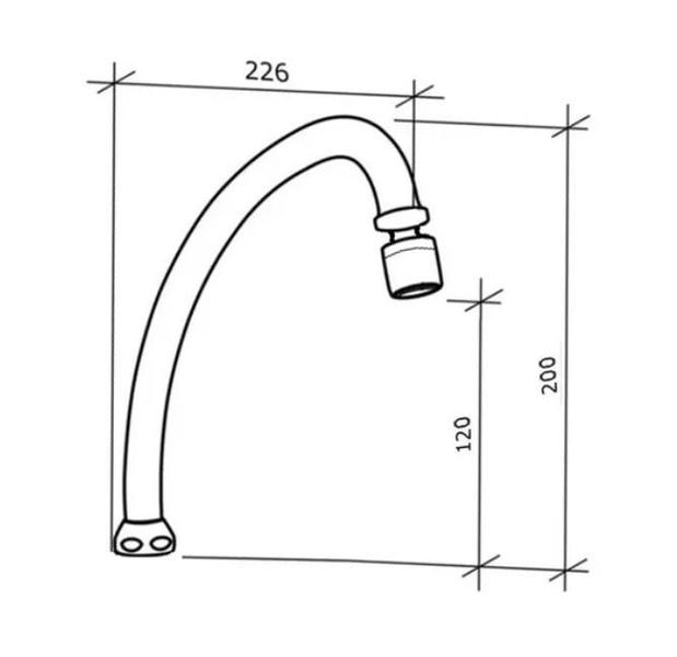 Imagem de Bica para Misturador Torneira Cozinha Fabrimar Cromada - 04620