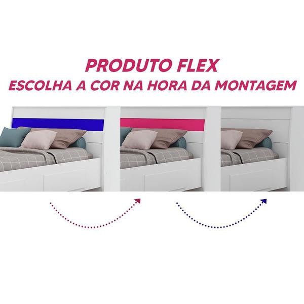 Bicama Com 2 Colchões Solteiro E 2 Gavetas Branco Teen Gelius Imagem de Bicama Com 2 Colchões Solteiro E 2 Gavetas Branco Teen Gelius