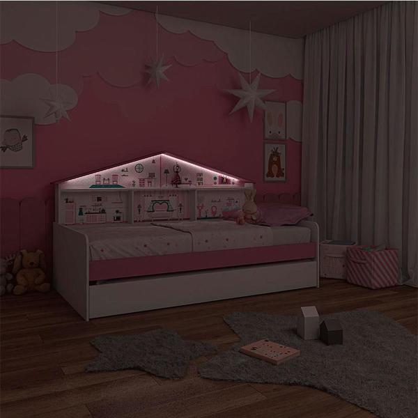 Imagem de Bicama Infantil Casa de Boneca Diversão com Led - Pura Magia