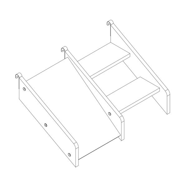 Imagem de Bicama Infantil Eco e Mini Escada/Escorregador Branco Mobilistore