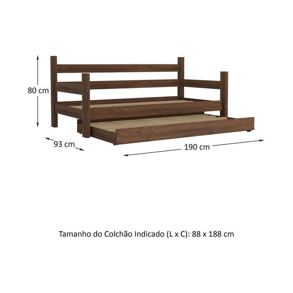 Imagem de Bicama Madeira Maciça com Colchões Inclusos Paris Multimóveis VCR4160